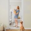 59' Extra Tall Pet Gate Heavy-Duty Metal Cat Gate with Wide Opening