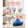 Ceramic Cat Water Fountain, 2.1L/71oz Cupcake Pet Fountain, Porcelain Cat Water Dispenser with Ultra-Quiet Pump