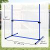 Set of 6 Dog Agility Training Equipment Adjustable Jump Bar Pet Exercise Kit with Carrying Bag (Blue)
