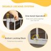 41" Easy Open Indoor Dog Gates for Doorways, House, Stair - White