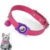 For AirTag Tracker Waterproof Protection Case Pet Leather Collar