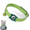 For AirTag Tracker Waterproof Protection Case Pet Leather Collar